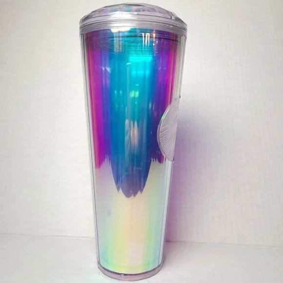 Starbucks Limited Edition Iridescent Diamond Rainbow Domed Tumbler Summer 2020 - Picture 2 of 10